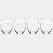 Bruidsmeisje Gift Gepersonaliseerde  Naam Wijnglas Zonder Voet (Achterkant)