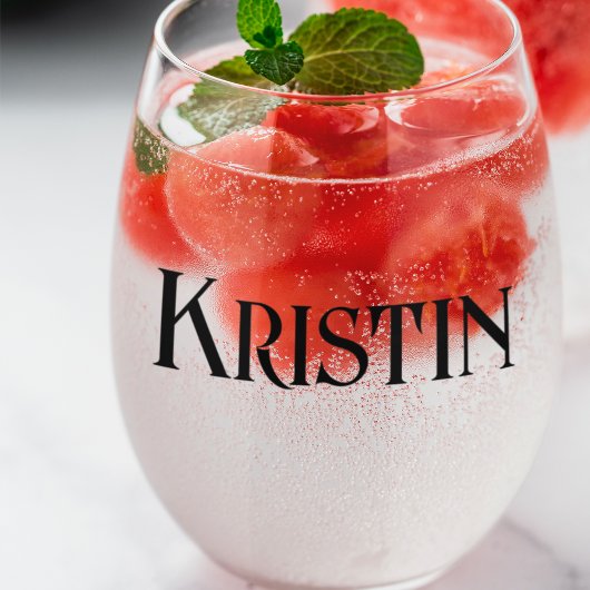 Bruidsmeisje Gift Gepersonaliseerde  Naam Wijnglas Zonder Voet