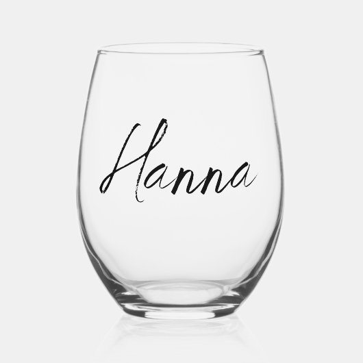 Bruidsmeisje Gift Gepersonaliseerde Vrouwelijke Sc Wijnglas Zonder Voet (Voorkant)