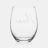 Bruidsmeisje Gift Gepersonaliseerde Vrouwelijke Sc Wijnglas Zonder Voet (Achterkant)