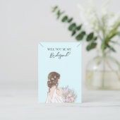 Bruidsmeisje Gift Ketting Display Plaats Kaart Visitekaartje (Staand voorkant)