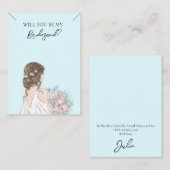 Bruidsmeisje Gift Ketting Display Plaats Kaart Visitekaartje (Voorkant / Achterkant)