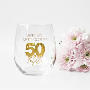 Bruidsmeisje Gift, Modern Elegant Monogram Stemles Wijnglas Zonder Voet