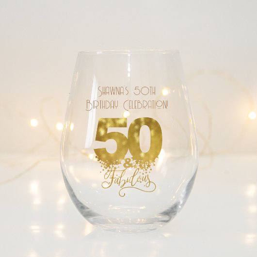 Bruidsmeisje Gift, Modern Elegant Monogram Stemles Wijnglas Zonder Voet