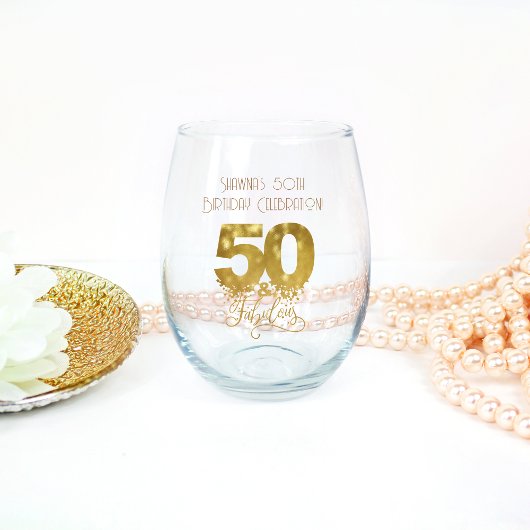 Bruidsmeisje Gift, Modern Elegant Monogram Stemles Wijnglas Zonder Voet