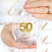 Bruidsmeisje Gift, Modern Elegant Monogram Stemles Wijnglas Zonder Voet