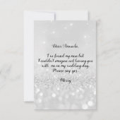 Bruidsmeisje Glitter Diamant Jurk Prinses Kaart (Achterkant)