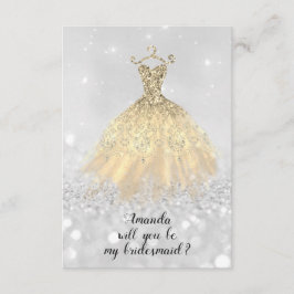 Bruidsmeisje Glitter Diamant Jurk Prinses Kaart