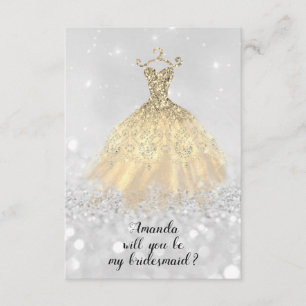 Bruidsmeisje Glitter Diamant Jurk Prinses Kaart