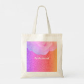 Bruidsmeisje Glittery Roze Rose Goud Bruiloft Bloe Tote Bag (Achterkant)
