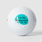 Bruidsmeisje golfbal uitnodigen golfballen (Voorkant)