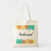 Bruidsmeisje Gouache Waterverf Tote Bag (Voorkant)