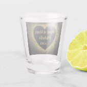 Bruidsmeisje Gouden Hart Naam Cadeaus Bruiloft Shot Glas (Achterkant)