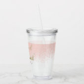 Bruidsmeisje gouden ring Logo bruiloft Vrijgezelle Acryl Drinkbeker (Links)