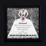 Bruidsmeisje Gown Boeket Zwart Lacquer Sieradendoo Cadeaudoosje<br><div class="desc">Weddenschap Black Lacquer Keepomwille Custom Designer Specialized Jewelry Box of Memory Box Elegant Unique Wedding Jubileum</div>