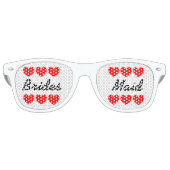 Bruidsmeisje grappige harten bachelorette party ti retro zonnebril (Voorkant)