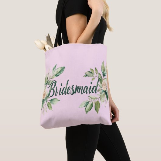 Bruidsmeisje Groene Blad Tuinaccent  Tote Bag (Dichtbij)