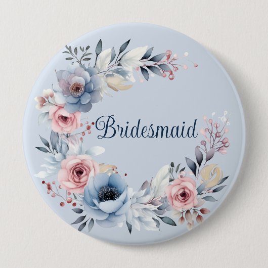 Bruidsmeisje gunst geschenk ronde button 4,0 cm (Voorkant)