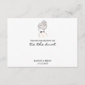 Bruidsmeisje Haarstropdas Scrunchie Houder Informatiekaartje (Voorkant)