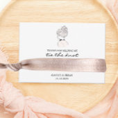 Bruidsmeisje Haarstropdas Scrunchie Houder Informatiekaartje