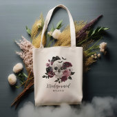 Bruidsmeisje Halloween Gothic Bloemen Schedel Brui Tote Bag