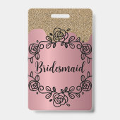 Bruidsmeisje Hen Night bruid badge lint (Voorzijde)