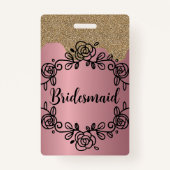 Bruidsmeisje Hen Night vrouw om badge lanyard te z (Voorkant)
