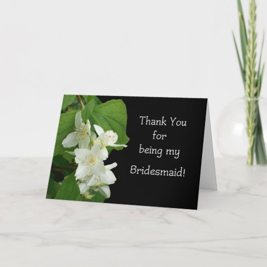 Bruidsmeisje Huwelijk Bedankkaart (Voorkant)