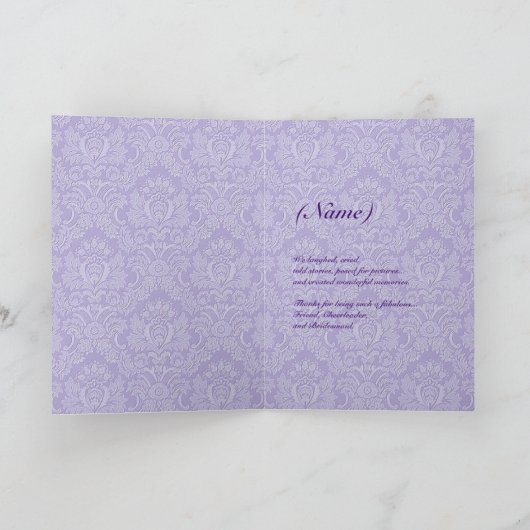 Bruidsmeisje Huwelijk Bedankt - PAARSE Jurk S341 (Binnen)