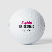 Bruidsmeisje Huwelijks Cadeau Afscheid van de vrij Golfballen (Voorkant)