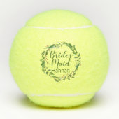 Bruidsmeisje Huwelijks Cadeau met Krans Tennisballen (Voorkant)