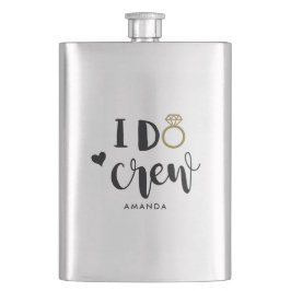 Bruidsmeisje I Do Crew Zwart en Wit Fles Flacon