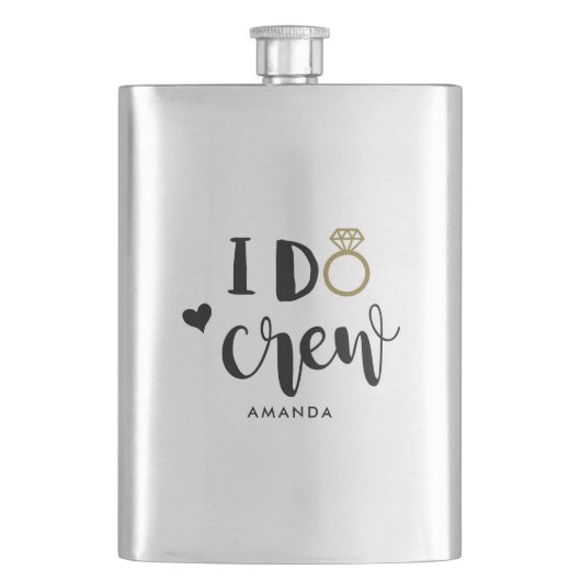Bruidsmeisje I Do Crew Zwart en Wit Fles Flacon (Voorkant)