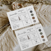 Bruidsmeisje Info Kaart, Minimalistische bruidsfee Kaart