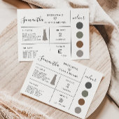 Bruidsmeisje Info Kaart, Minimalistische bruidsfee Kaart