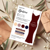Bruidsmeisje info kaart sjabloon Voorstel Kaart