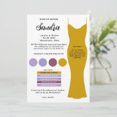 Bruidsmeisje info kaart sjabloon Voorstel Kaart (Staand voorkant)