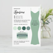 Bruidsmeisje info kaart sjabloon Voorstel Kaart (Staand voorkant)