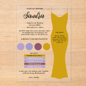 Bruidsmeisje info kaart Voorstel Acryl Uitnodigingen (Voorkant)