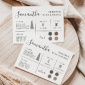 Bruidsmeisje informatie Kaart, bruidsfeest Kaart