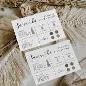 Bruidsmeisje informatie Kaart, bruidsfeest Kaart