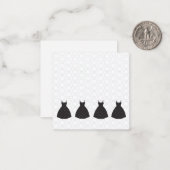 bruidsmeisje jurk, polka dot patroon notitiekaartje (Voorkant / Achterkant in situ)