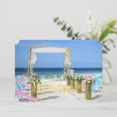 Bruidsmeisje kaart 'Beach Arbor Floral' (Staand voorkant)