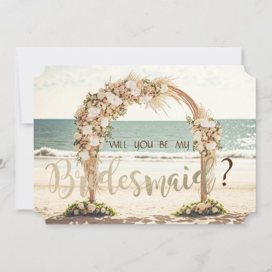 Bruidsmeisje kaart Strand Huwelijk prieel Rozen (Voorkant)