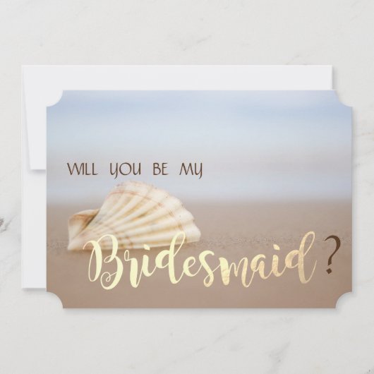 Bruidsmeisje kaart Strand Schelp (Voorkant)