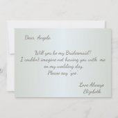 Bruidsmeisje kaart voor Beach Arbor Bloem Bruiloft (Achterkant)