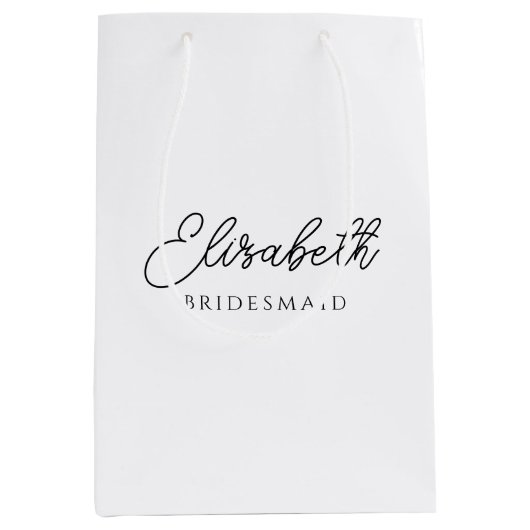  bruidsmeisje kalligrafie scriptnaam medium cadeauzakje (Voorkant)