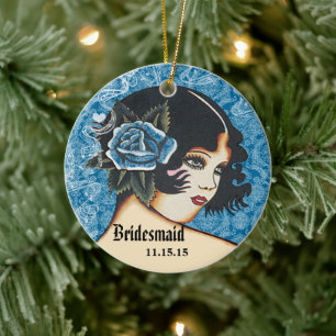 Bruidsmeisje Kerst Ornament Elke Kleur Trouwfeest