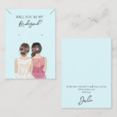 Bruidsmeisje Ketting & Oorbel Sieraden Display Kaa Visitekaartje (Voorkant / Achterkant)