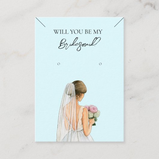 Bruidsmeisje Ketting & Oorbel Sieraden Display Kaa Visitekaartje (Voorkant)